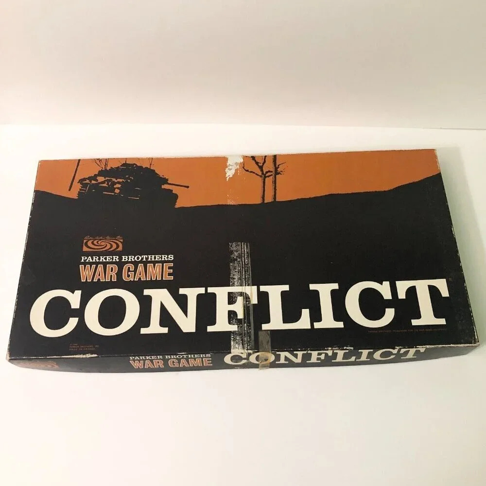 Vintage Parker Brothers Conflict War Board Game Complete Parker Bros